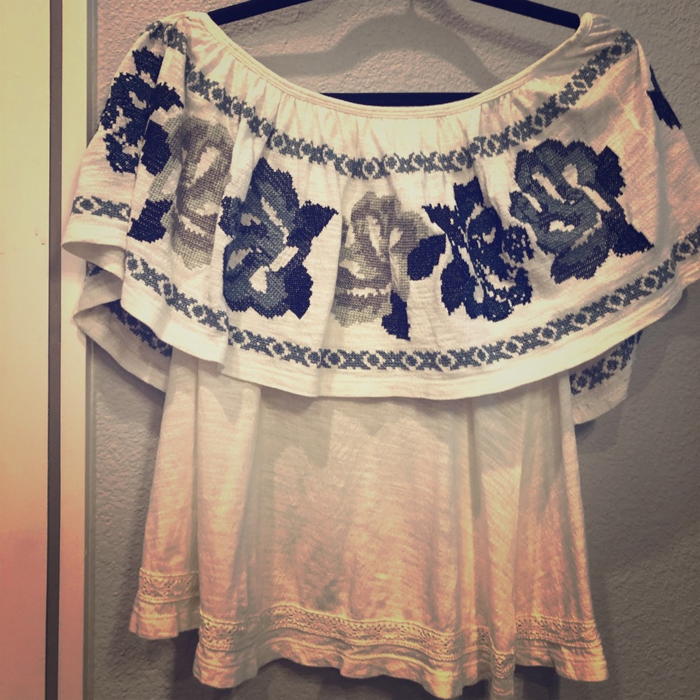 Free people off the shoulder top size small